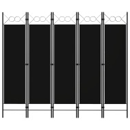 vidaXL Paraván s 5 panelmi, čierny 200x180 cm - cena, porovnanie