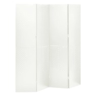 vidaXL Paraván so 4 panelmi, biela 160x180 cm oceľ - cena, porovnanie