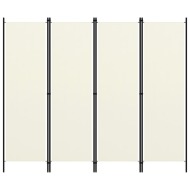 vidaXL Paraván so 4 panelmi, krémovo biely 200x180 cm - cena, porovnanie