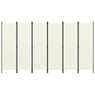 vidaXL Paraván so 6 panelmi, krémovo biely 300x180 cm - cena, porovnanie