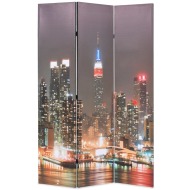 vidaXL Skladací paraván 120x170 cm, potlač nočného New Yorku - cena, porovnanie