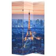 vidaXL Skladací paraván, 120x170 cm, potlač nočného Paríža - cena, porovnanie