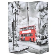 vidaXL Skladací paraván, 160x170 cm, potlač Londýna, čierno-biely - cena, porovnanie