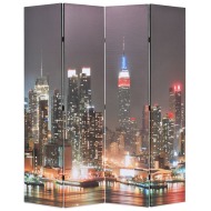 vidaXL Skladací paraván 160x170 cm, potlač nočného New Yorku - cena, porovnanie