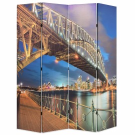 vidaXL Skladací paraván 160x170 cm potlač s mostom v Sydney