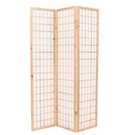 vidaXL Skladací paraván s 3 panelmi, japonský štýl 120x170cm, prírodný - cena, porovnanie