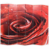 vidaXL Skladací paraván 228x170 cm, potlač červenej ruže - cena, porovnanie