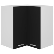 vidaXL Rohová závesná skrinka čierna 57x57x60 cm drevotrieska - cena, porovnanie