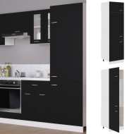 vidaXL Skrinka na chladničku, čierna 60x57x207 cm, drevotrieska - cena, porovnanie