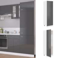 vidaXL Skrinka na chladničku, lesklá sivá 60x57x207 cm, drevotrieska - cena, porovnanie