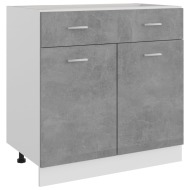 vidaXL Spodná skrinka+zásuvka, betónovo sivá 80x46x81,5cm,drevotrieska - cena, porovnanie