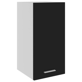 vidaXL Závesná skrinka, čierna 29,5x31x60 cm, drevotrieska