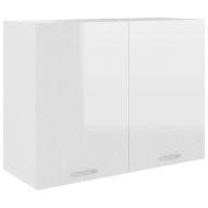 vidaXL Závesná skrinka, lesklá biela 80x31x60 cm, drevotrieska - cena, porovnanie