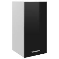 vidaXL Závesná skrinka, lesklá čierna 29,5x31x60 cm, drevotrieska - cena, porovnanie