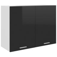vidaXL Závesná skrinka, lesklá čierna 80x31x60 cm, drevotrieska - cena, porovnanie