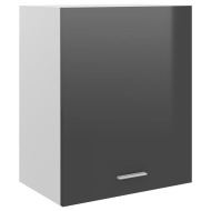 vidaXL Závesná skrinka, lesklá sivá 50x31x60 cm, drevotrieska - cena, porovnanie