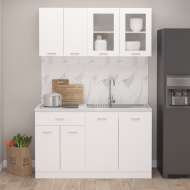 vidaXL 4-dielna súprava kuchynských skriniek biela drevotrieska - cena, porovnanie