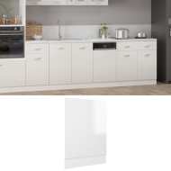 vidaXL Dvierka na umývačku, lesklé biele 45x3x67 cm, drevotrieska - cena, porovnanie