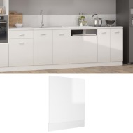 vidaXL Dvierka na umývačku, lesklé biele 59,5x3x67 cm, drevotrieska - cena, porovnanie