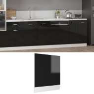 vidaXL Dvierka na umývačku, lesklé čierne 59,5x3x67 cm, drevotrieska - cena, porovnanie