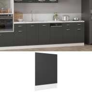 vidaXL Dvierka na umývačku, sivé 45x3x67 cm, drevotrieska - cena, porovnanie