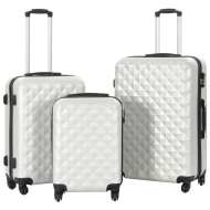 vidaXL Súprava 3 cestovných kufrov s tvrdým krytom strieborná ABS - cena, porovnanie