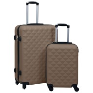 vidaXL Súprava cestovných kufrov s tvrdým krytom 2 ks hnedá ABS - cena, porovnanie