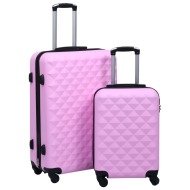 vidaXL Súprava cestovných kufrov s tvrdým krytom 2 ks ružová ABS - cena, porovnanie