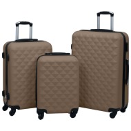 vidaXL Súprava cestovných kufrov s tvrdým krytom 3 ks hnedá ABS - cena, porovnanie