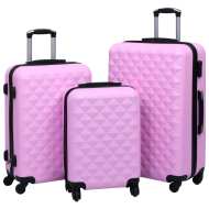vidaXL Súprava cestovných kufrov s tvrdým krytom 3 ks ružová ABS - cena, porovnanie