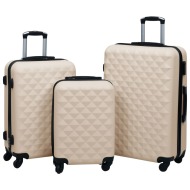vidaXL Súprava cestovných kufrov s tvrdým krytom 3 ks zlatá ABS - cena, porovnanie