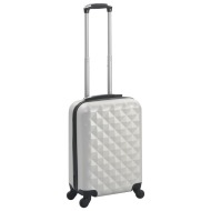 vidaXL Cestovný kufor s tvrdým krytom strieborný ABS - cena, porovnanie