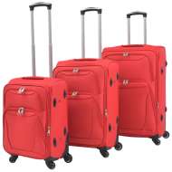 vidaXL Sada 3 cestovných kufrov, červená - cena, porovnanie