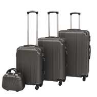 vidaXL Sada 4 cestovných kufrov z tvrdým krytom, antracitová - cena, porovnanie