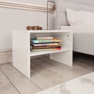 vidaXL Nočný stolík biely 40x30x30 cm drevotrieska vysokoleský - cena, porovnanie
