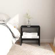 vidaXL Nočný stolík čierna 40x30,5x40 cm borovicový masív - cena, porovnanie