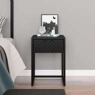 vidaXL Nočný stolík čierny 38x35x54 cm oceľ - cena, porovnanie