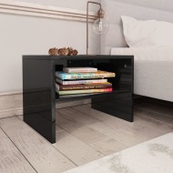 vidaXL  Nočný stolík čierny 40x30x30 cm drevotrieska vysokoleský - cena, porovnanie