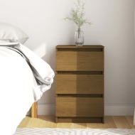 vidaXL Nočný stolík medovo-hnedý 40x29,5x64 cm borovicový masív - cena, porovnanie