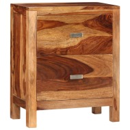 vidaXL  Nočný stolík s 2 zásuvkami, drevený masív sheesham
