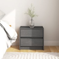 vidaXL Nočný stolík sivý 40x30,5x35,5 cm borovicový masív - cena, porovnanie