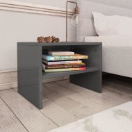 vidaXL  Nočný stolík sivý 40x30x30 cm drevotrieska vysokoleský - cena, porovnanie