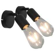 vidaXL Bodové svetlá 2 ks čierne s vláknovými žiarovkami 2 W E27 - cena, porovnanie
