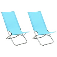 vidaXL Skladacie plážové stoličky 2 ks tyrkysové látka - cena, porovnanie