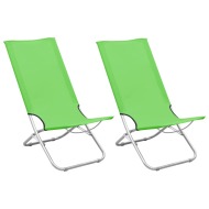 vidaXL Skladacie plážové stoličky 2 ks zelené látka - cena, porovnanie