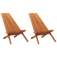 vidaXL Skladacie vonkajšie stoličky 2 ks masívne akáciové drevo - cena, porovnanie