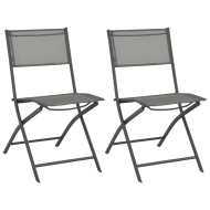 vidaXL Skladacie vonkajšie stoličky 2 ks oceľ a textilén - cena, porovnanie