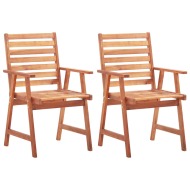 vidaXL Vonkajšie jedálenské stoličky 2 ks masívne akáciové drevo - cena, porovnanie