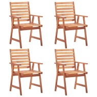 vidaXL Vonkajšie jedálenské stoličky 4 ks, akáciový masív - cena, porovnanie