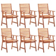 vidaXL Vonkajšie jedálenské stoličky 6 ks, akáciový masív - cena, porovnanie